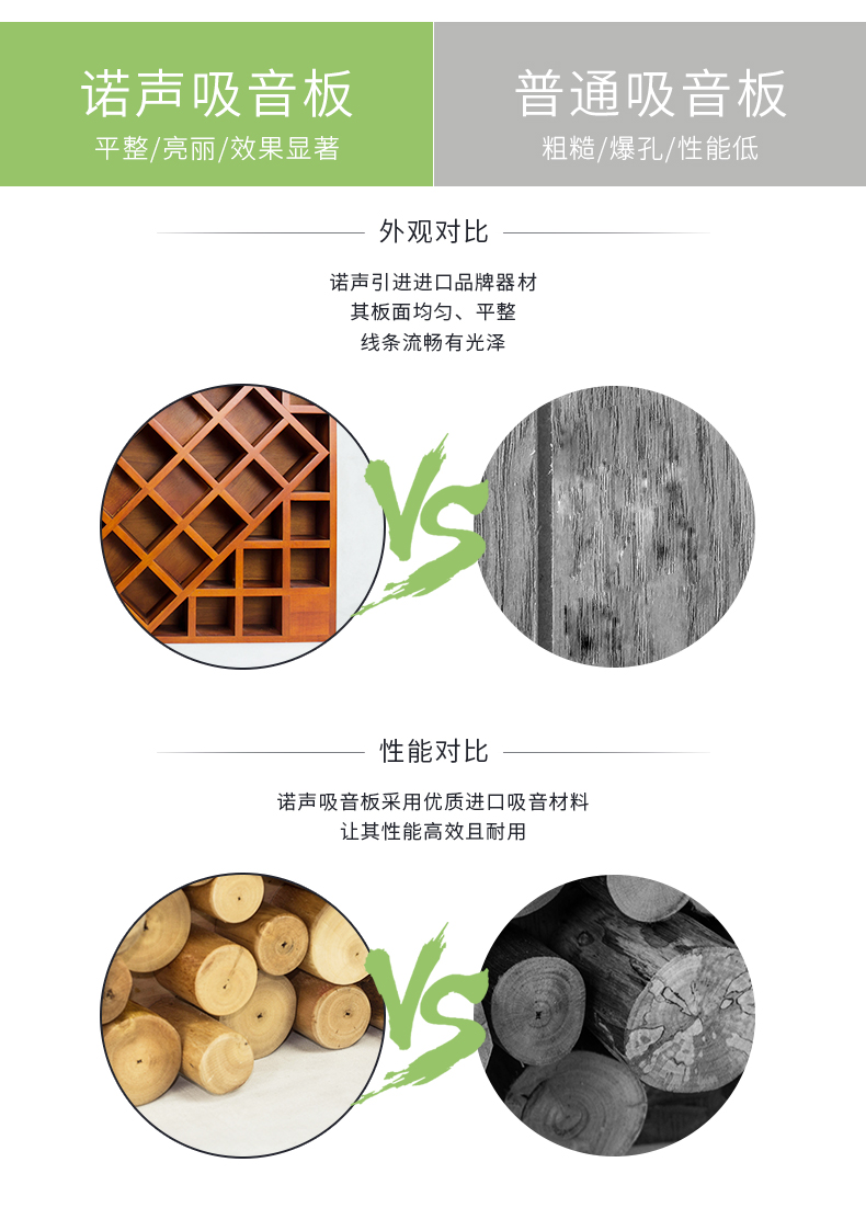 擴(kuò)散體吸音板對比